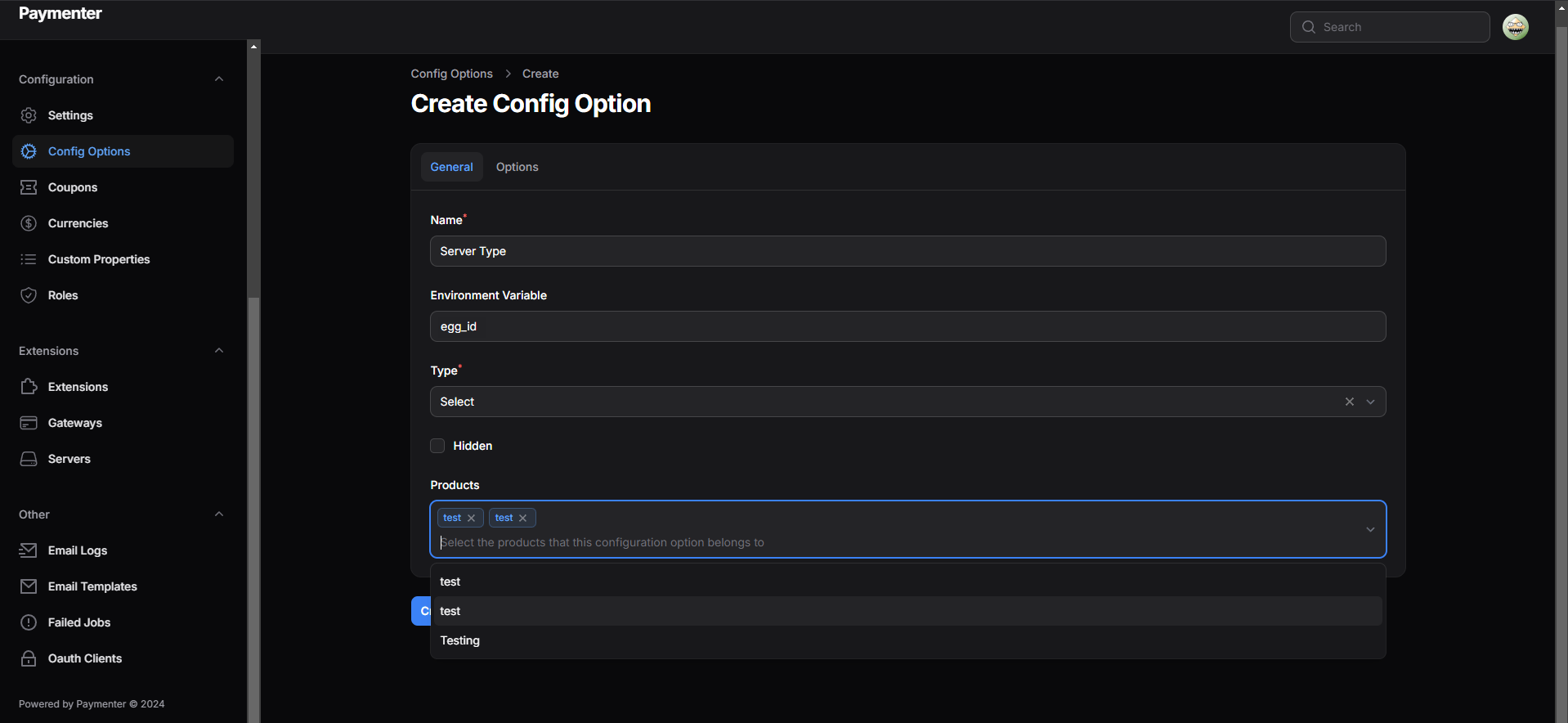 Config Options Overview